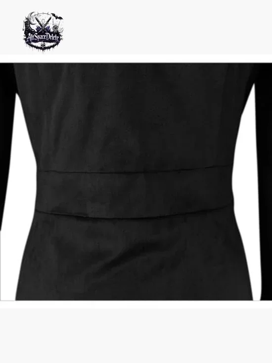 Long Victorian Trench Coat Double Breasted Winter Jacket Polyester - Picture 5 of 7